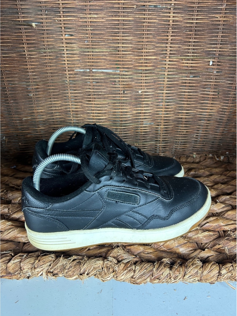 Reebok black low top sneakers